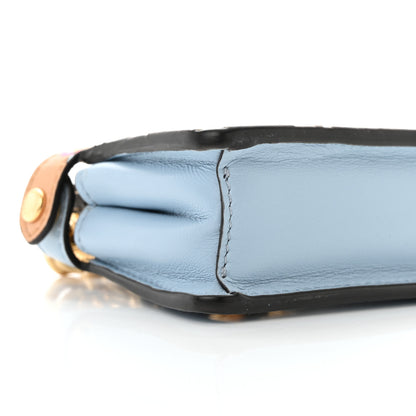 Fendi Nappa Rainbow Inlay Nano Peekaboo Maxi Handle Satchel Azzurro Baby Multicolor 10 of 11