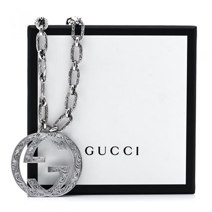 Gucci Sterling Silver Large Interlocking G Pendant Necklace 7 of 7