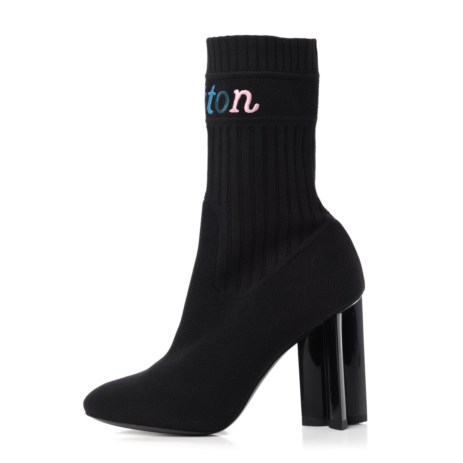 Louis Vuitton Stretch Fabric New Wave Silhouette Ankle Boots 37 Black 1 of 9