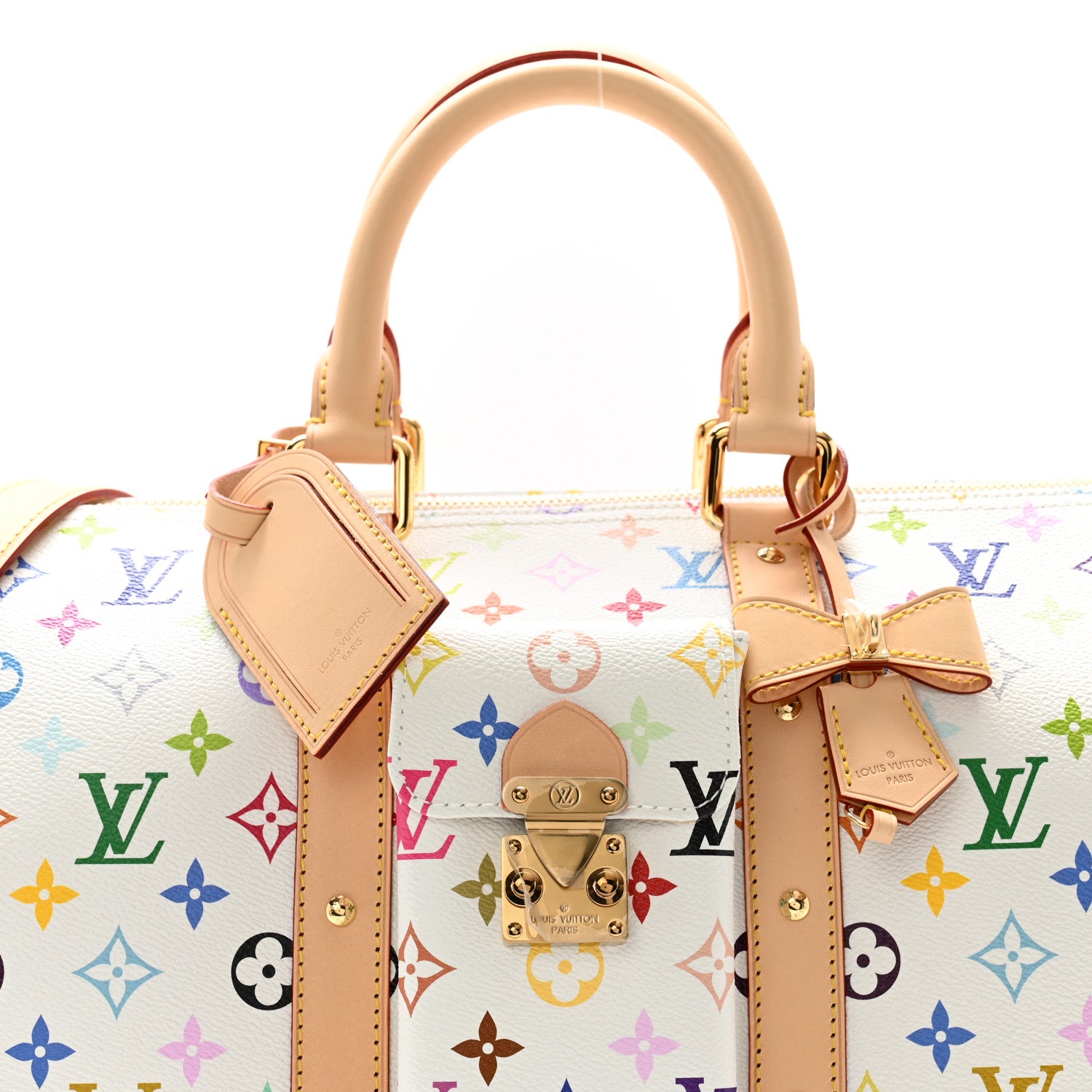 Louis Vuitton LV X TM Monogram Multicolor Keepall Bandouliere 45 White 6 of 9