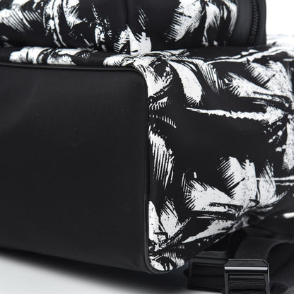 Saint Laurent Canvas Palm Tree City Backpack Black White 8 of 8