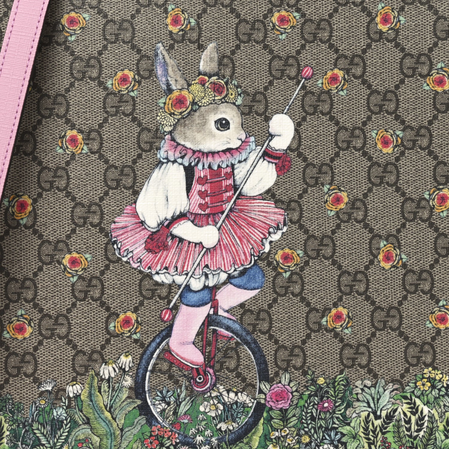 Gucci X YUKO HIGUCHI GG Supreme Monogram Childrens Tote Pink 8 of 10