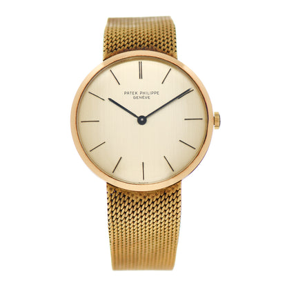 Patek Philippe 18K Yellow Gold 34mm Calatrava Manual Winding Watch Champagne 3484 1 of 5