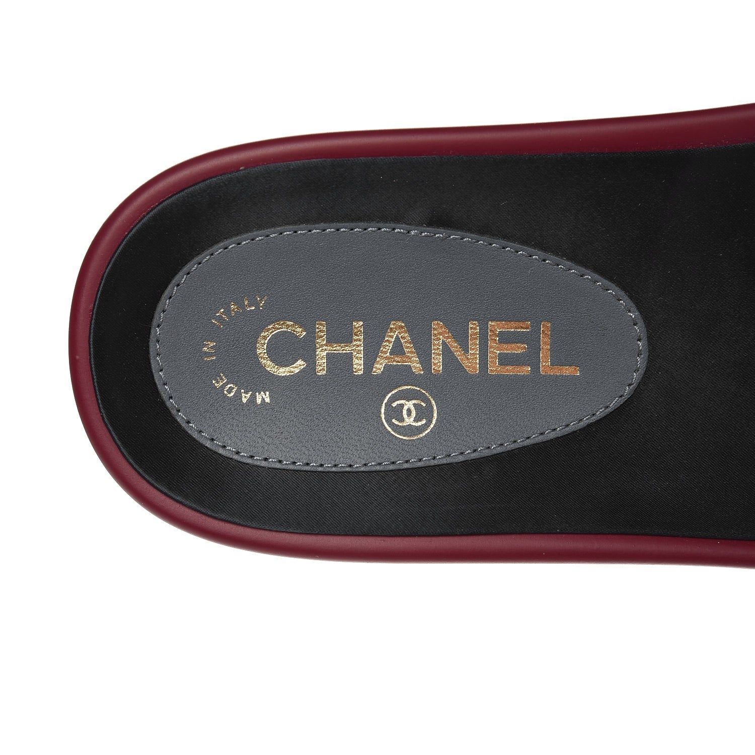Chanel Satin Chain Flat Sandals 39 Dark Fuchsia 6 of 9