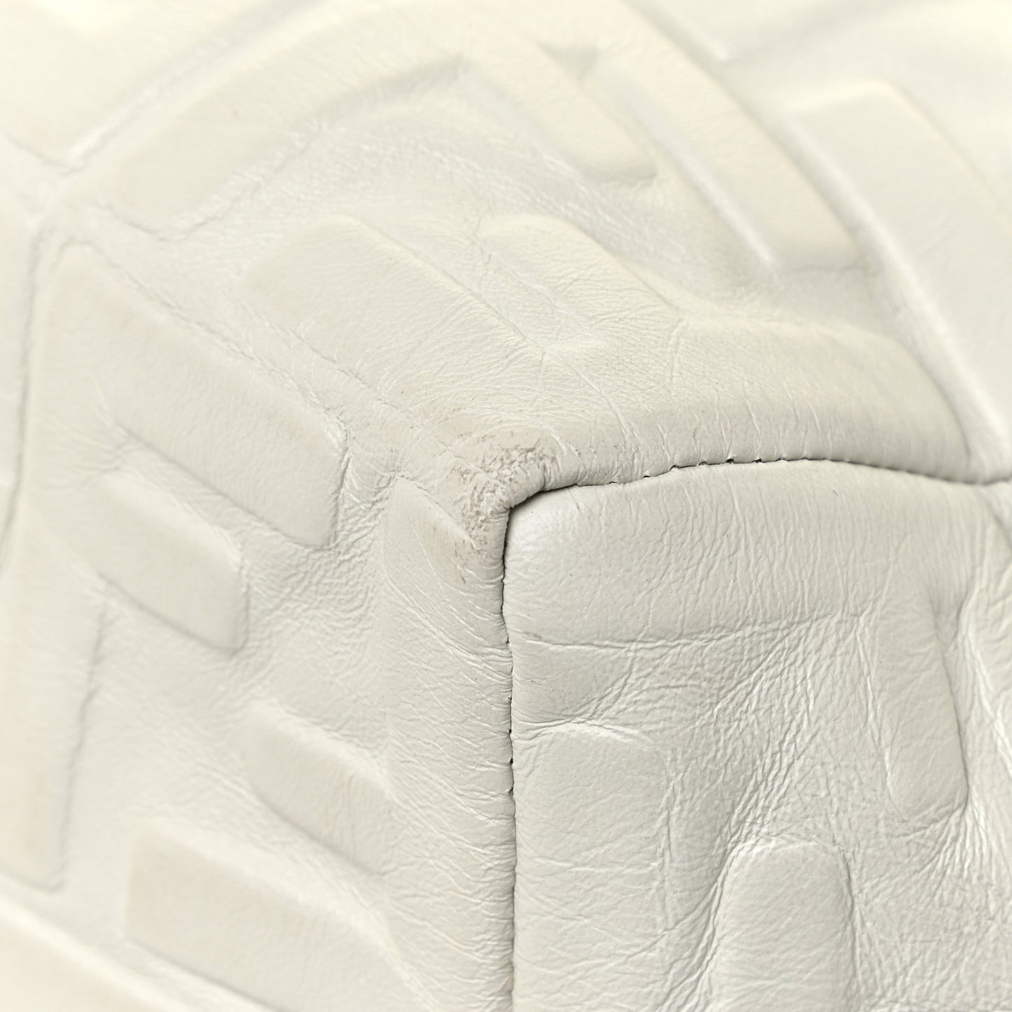 Nappa FF 1974 Embossed Small Boston White