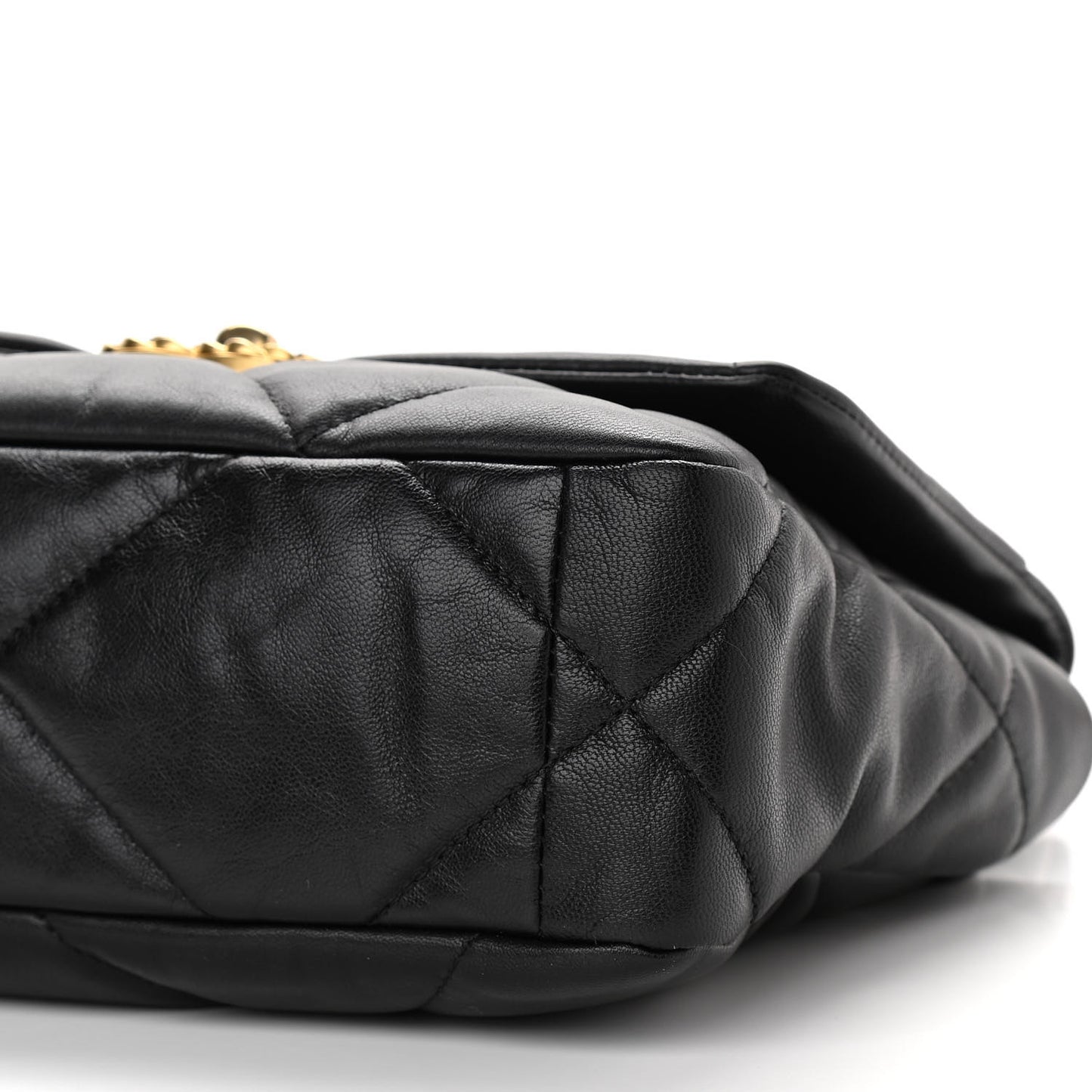 Goatskin Quilted Medium Chanel 19 Flap Black