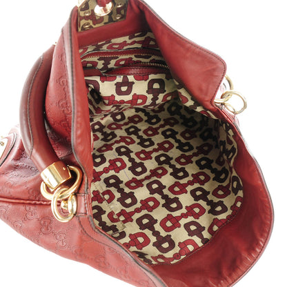 Gucci Guccissima Medium Indy Top Handle Hobo Red 5 of 7