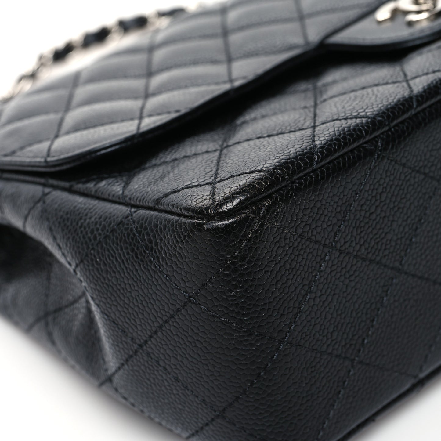 Caviar Quilted Jumbo Single Flap Black