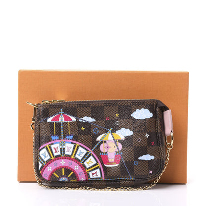 Louis Vuitton Damier Ebene 2020 Christmas Animation Big Wheel Mini Pochette Accessories Rose Ballerine 10 of 10