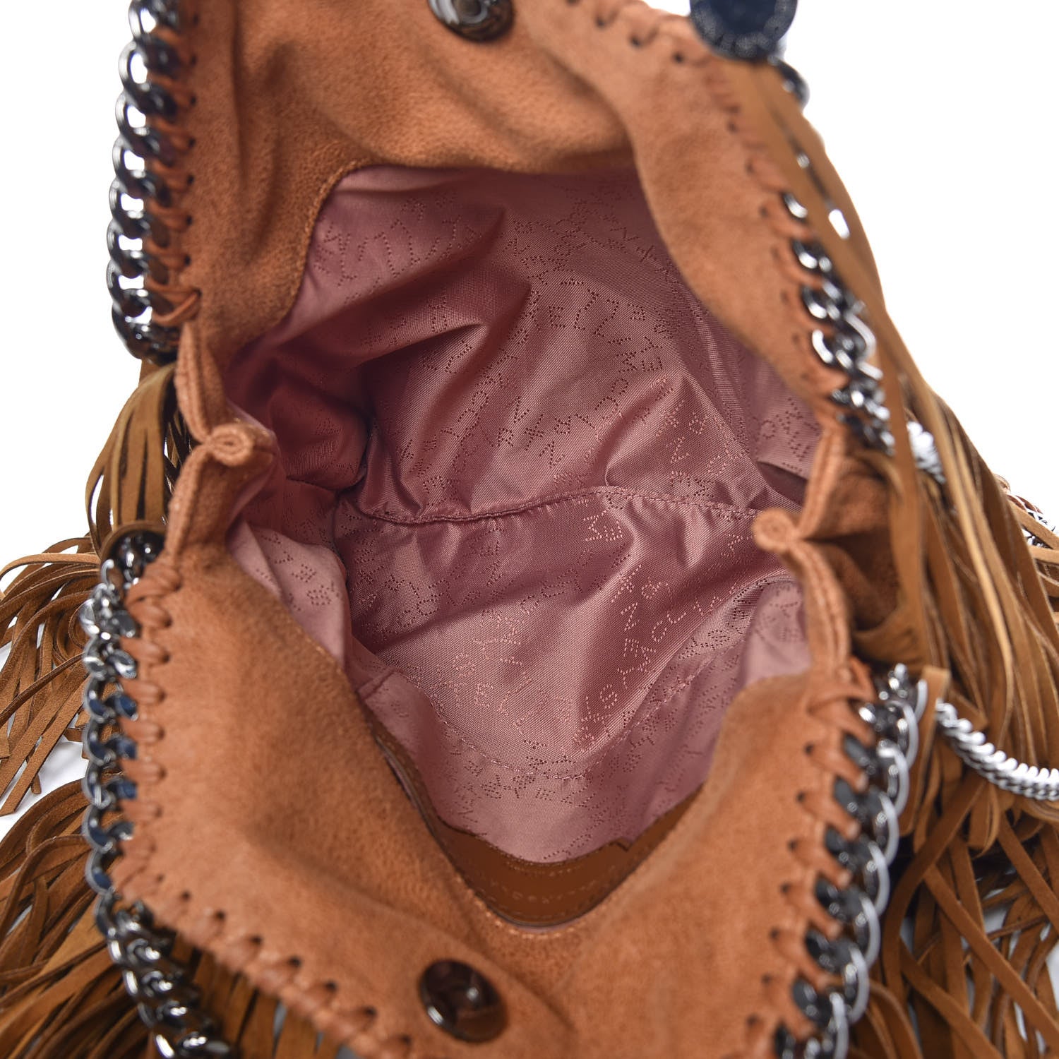 Stella McCartney Eco Suede Mini Fringe Falabella Tote Tan 6 of 10