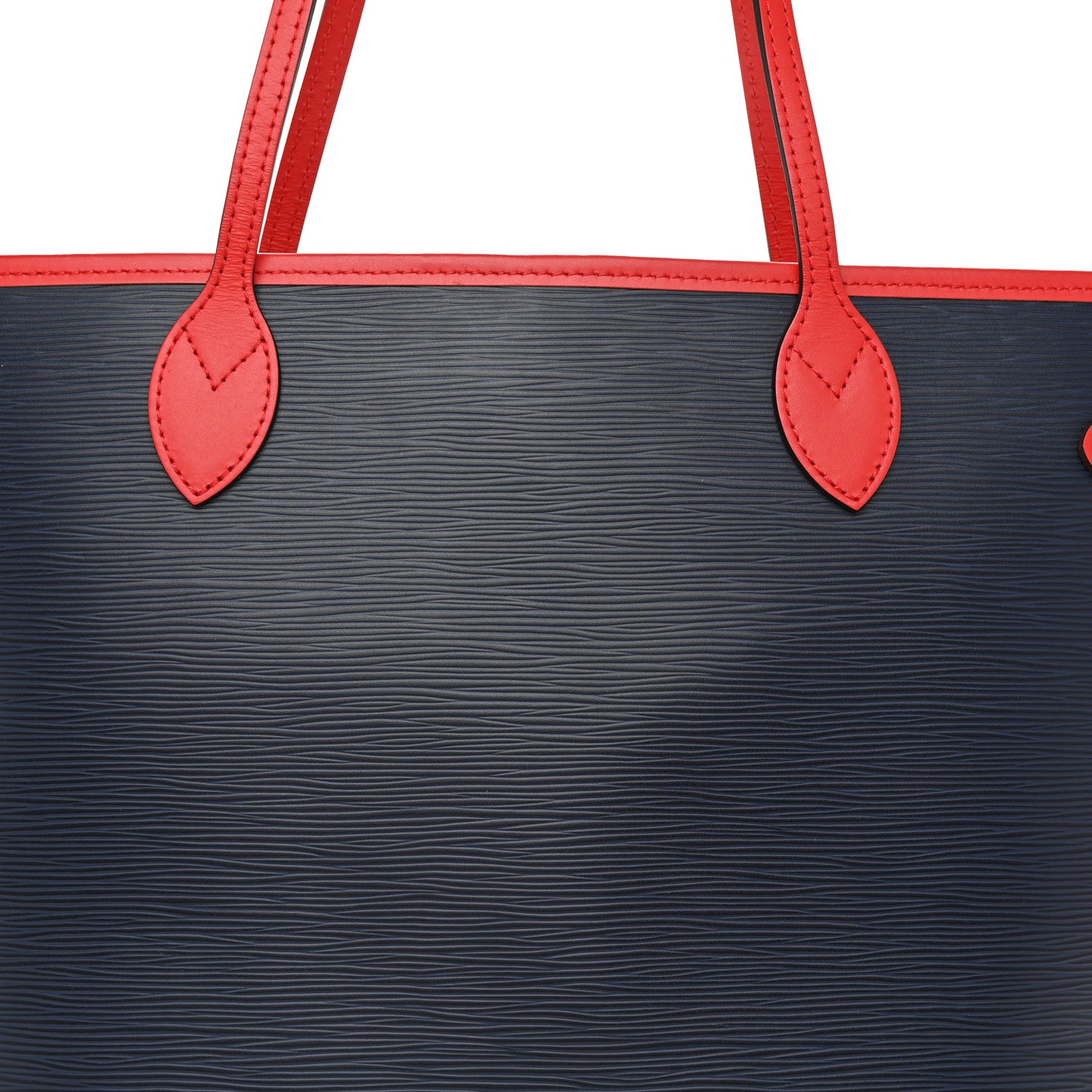 Epi Neverfull MM Indigo Coquelicot