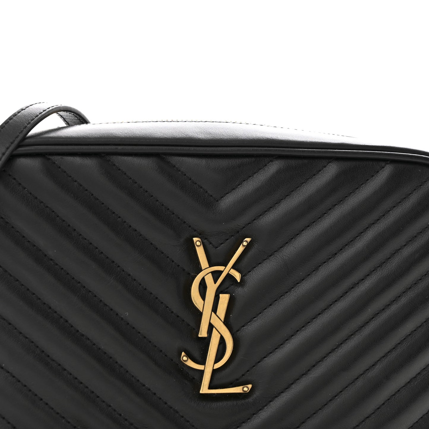 Calfskin Matelasse Monogram Lou Camera Bag Black