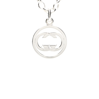 Gucci Sterling Silver Interlocking Circle GG Pendant Necklace 4 of 4