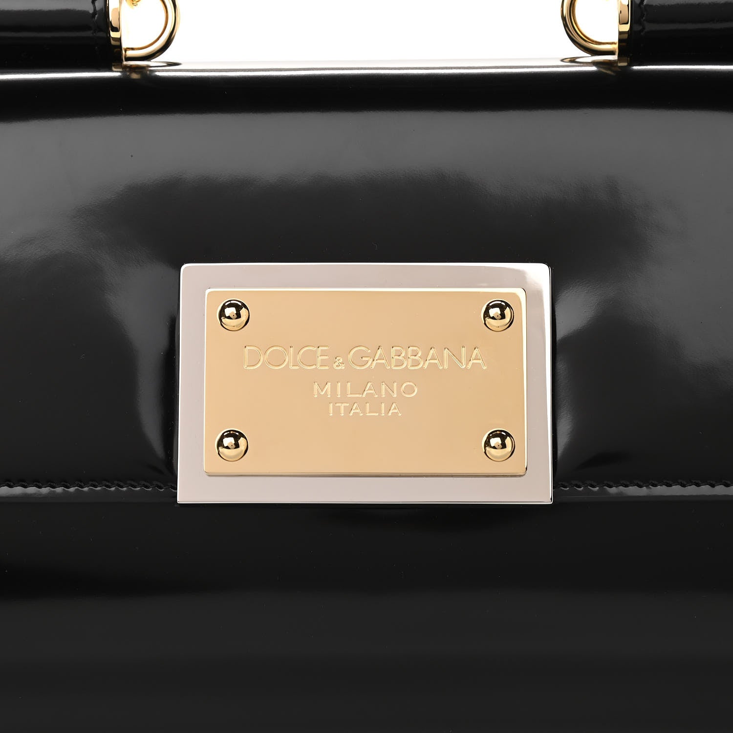 Dolce & Gabbana Shiny Calfskin 90's Sicily Bag Black 7 of 9