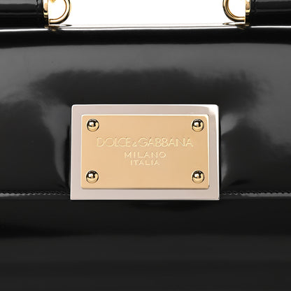 Dolce & Gabbana Shiny Calfskin 90's Sicily Bag Black 7 of 9