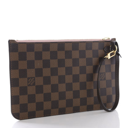 Louis Vuitton Damier Ebene Neverfull MM GM Pochette Rose Ballerine 2 of 8