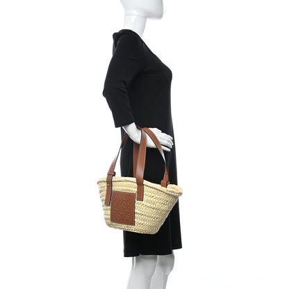 Loewe Raffia Small Basket Tote Bag Natural Tan 3 of 11