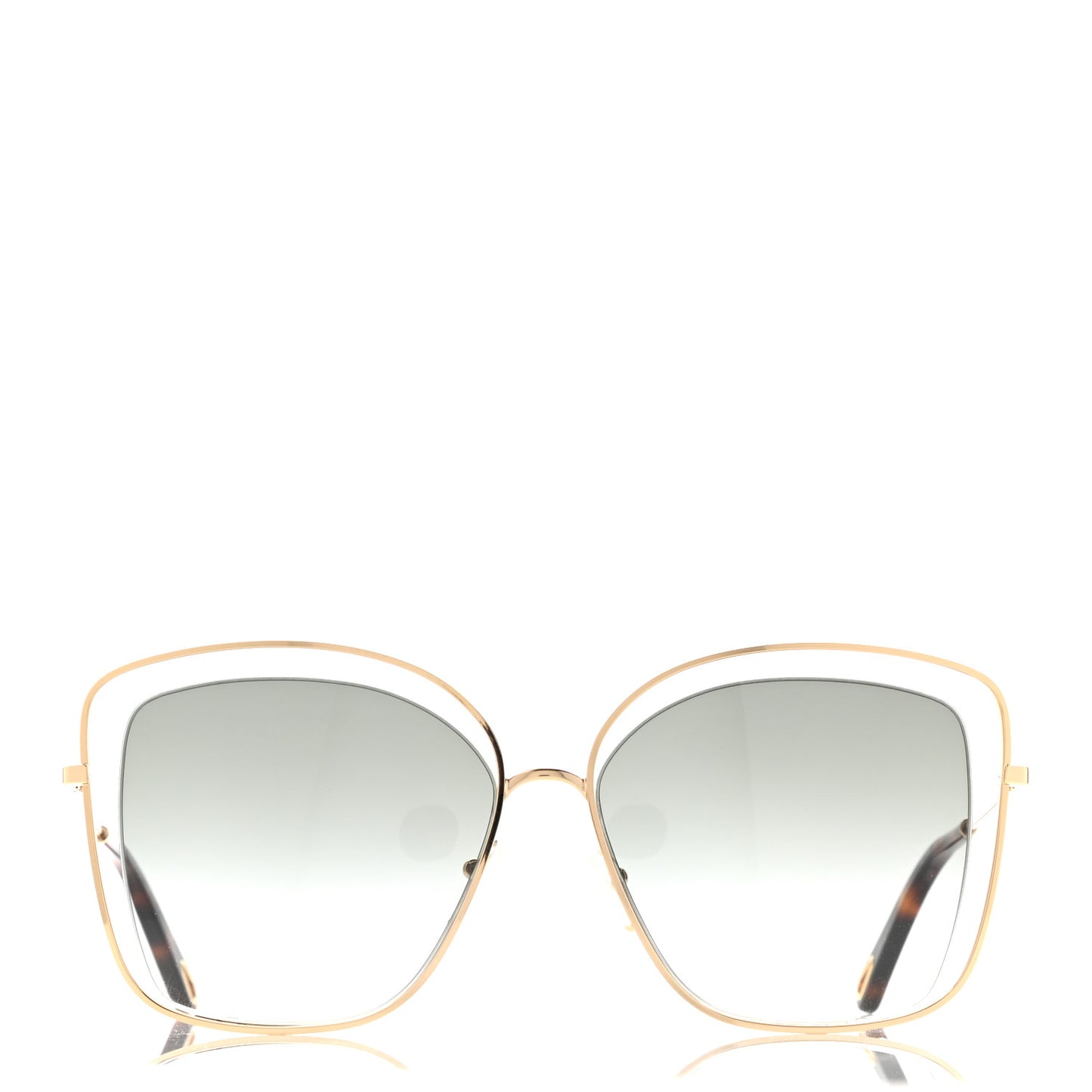 Poppy Cutout Square Sunglasses CE133S Havana Brown