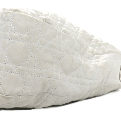Christian Dior Lambskin Cannage Large Dior Soft Hobo White 10 of 12