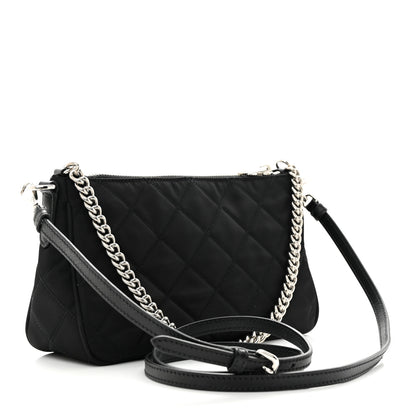 Prada Nylon Tessuto Impuntu Quilted Crossbody Bag Black 3 of 10