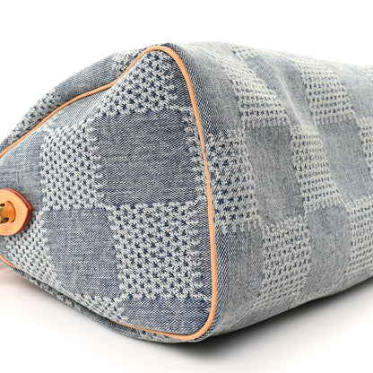 Louis Vuitton Damier Denim 3D Speedy Bandouliere 25 Bleu 8 of 10