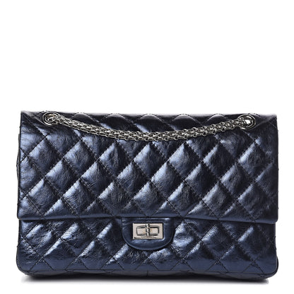 Chanel Metallic Calfskin Quilted 2.55 Reissue 226 Flap Marine Fonce 1 of 12