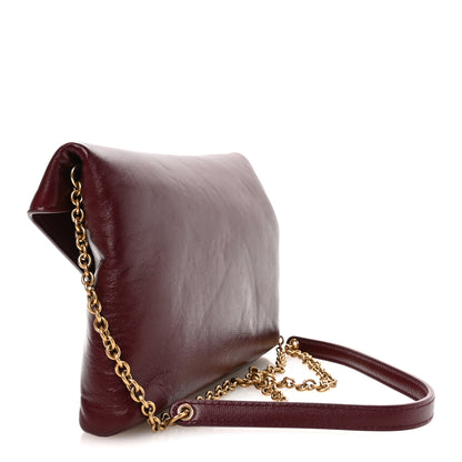 Saint Laurent Lambskin Small Cassandre Envelope Pouch Dark Ruby 2 of 9