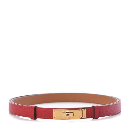 Hermes Epsom Kelly Belt Rouge Casaque 1 of 6