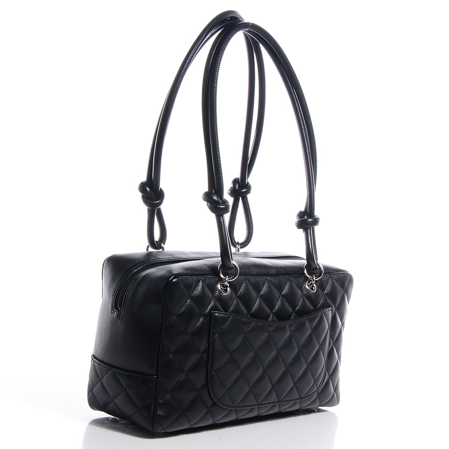 Chanel Calfskin Quilted Large Cambon Bowler Black 3 of 7