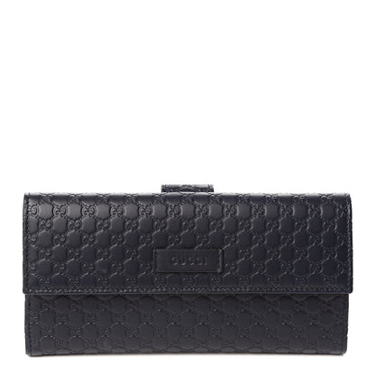 Gucci Microguccissima Continental Flap Wallet Navy 1 of 9