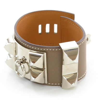 Hermes Swift Collier de Chien CDC Bracelet Etoupe 7 of 8