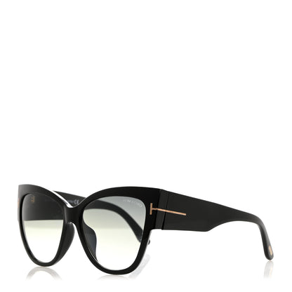 Tom Ford Acetate Anoushka Cat Eye Sunglasses TF371 Black 1 of 8