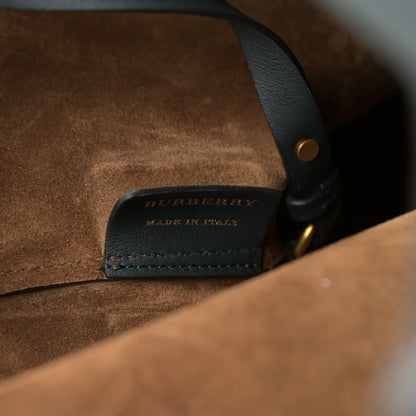 Burberry Calfskin Medium Grommet Hobo Dark Emerald 7 of 10