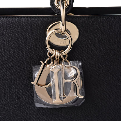 Christian Dior Grained Calfskin Large Lady Dior Black 9 of 11