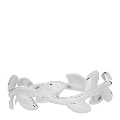Tiffany Sterling Silver Paloma Picasso Narrow Olive Leaf Band Ring 49 5 1 of 4