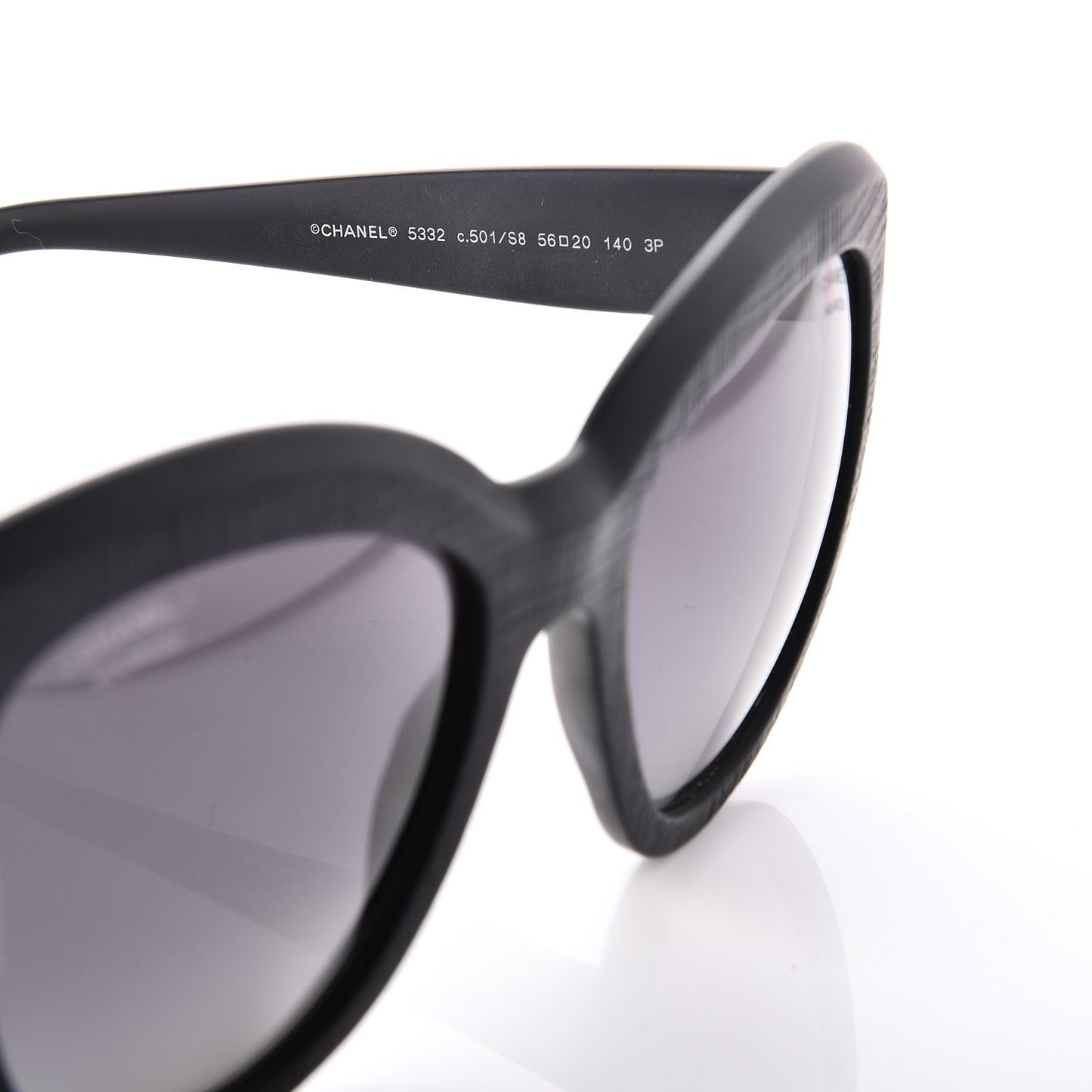 Tweed Effect CC Polarized Butterfly Signature Sunglasses 5332 Black