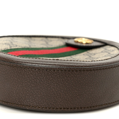 Gucci GG Supreme Monogram Web Mini Ophidia Round Shoulder Bag Brown 10 of 10