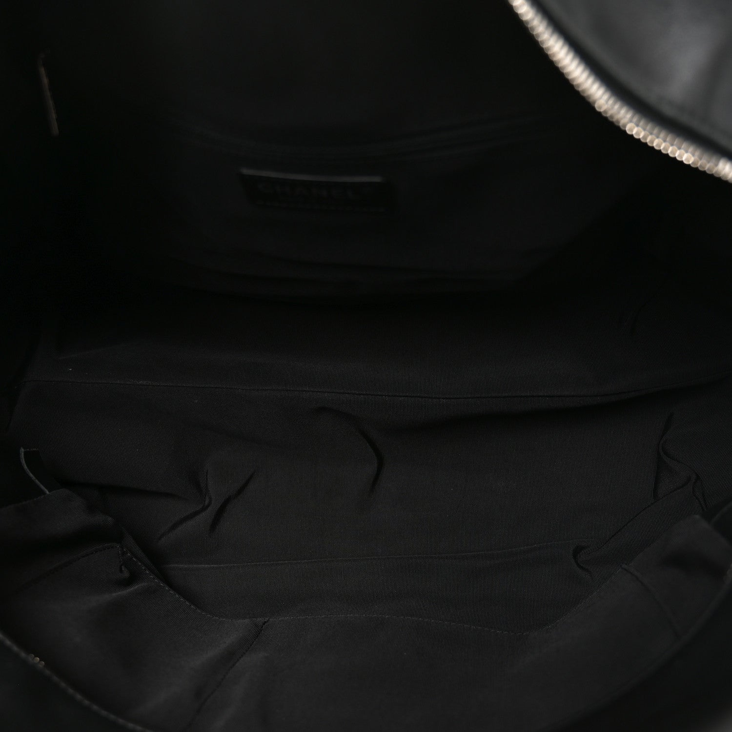 Chanel Calfskin Quilted Feather Weight Bowling Bag Black 5 of 10