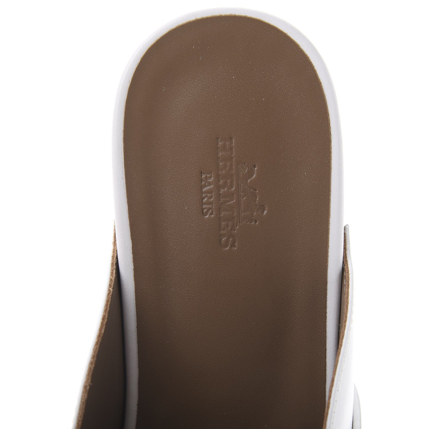 Hermes Calfskin Carlotta Mules 40 White 7 of 8