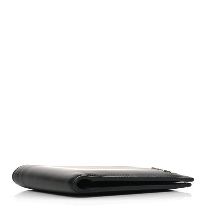 Saint Laurent Matte Calfskin Tiny Cassandre East West Wallet Black 4 of 6