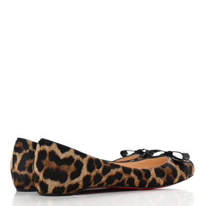 Christian Louboutin Calf Hair Patent Simplenodo Flats 39.5 Leopard Black 4 of 8