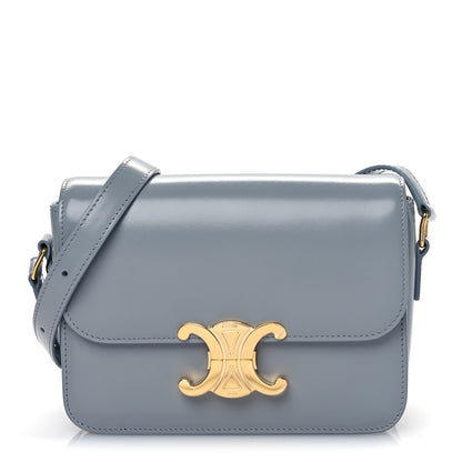 Celine Shiny Calfskin Teen Triomphe Pearl Blue 1 of 10