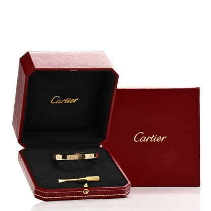 Cartier 18K Yellow Gold 4 Diamond LOVE Bracelet 16 9 of 9
