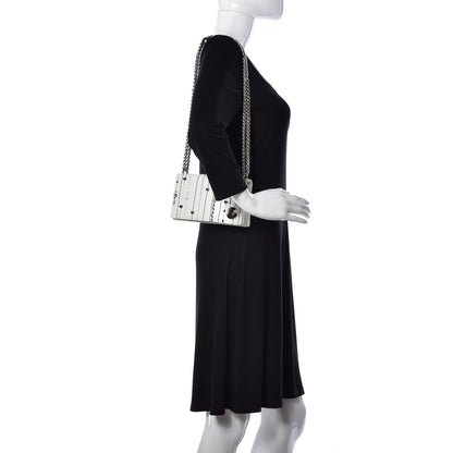 Christian Dior Calfskin Printed Medium Diorama Flap Bag White 2 of 10