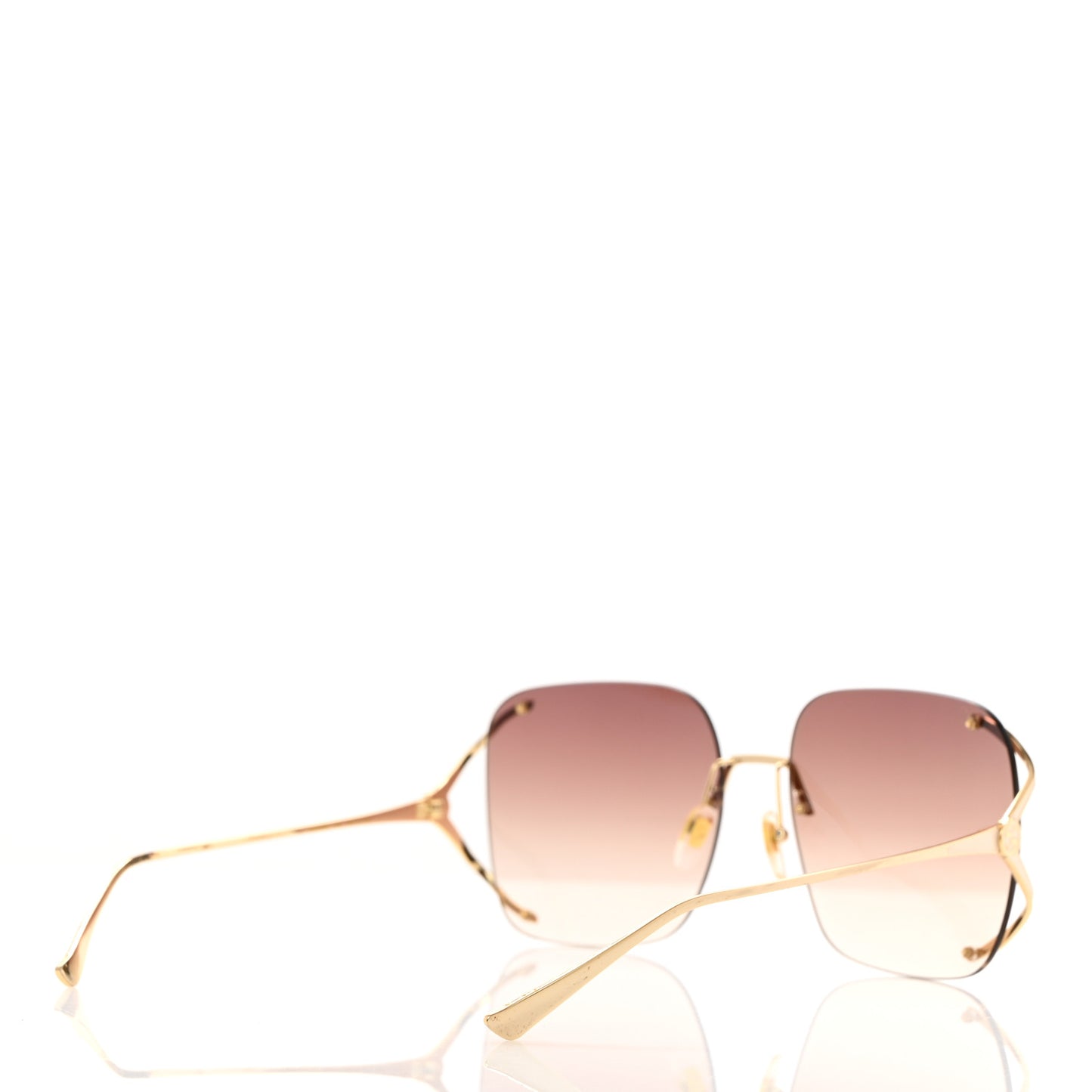 Metal Oversized Sunglasses GG0646S Gold Brown