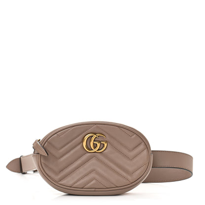 Gucci Calfskin Matelasse GG Marmont Belt Bag 75 30 Porcelain Rose 1 of 13