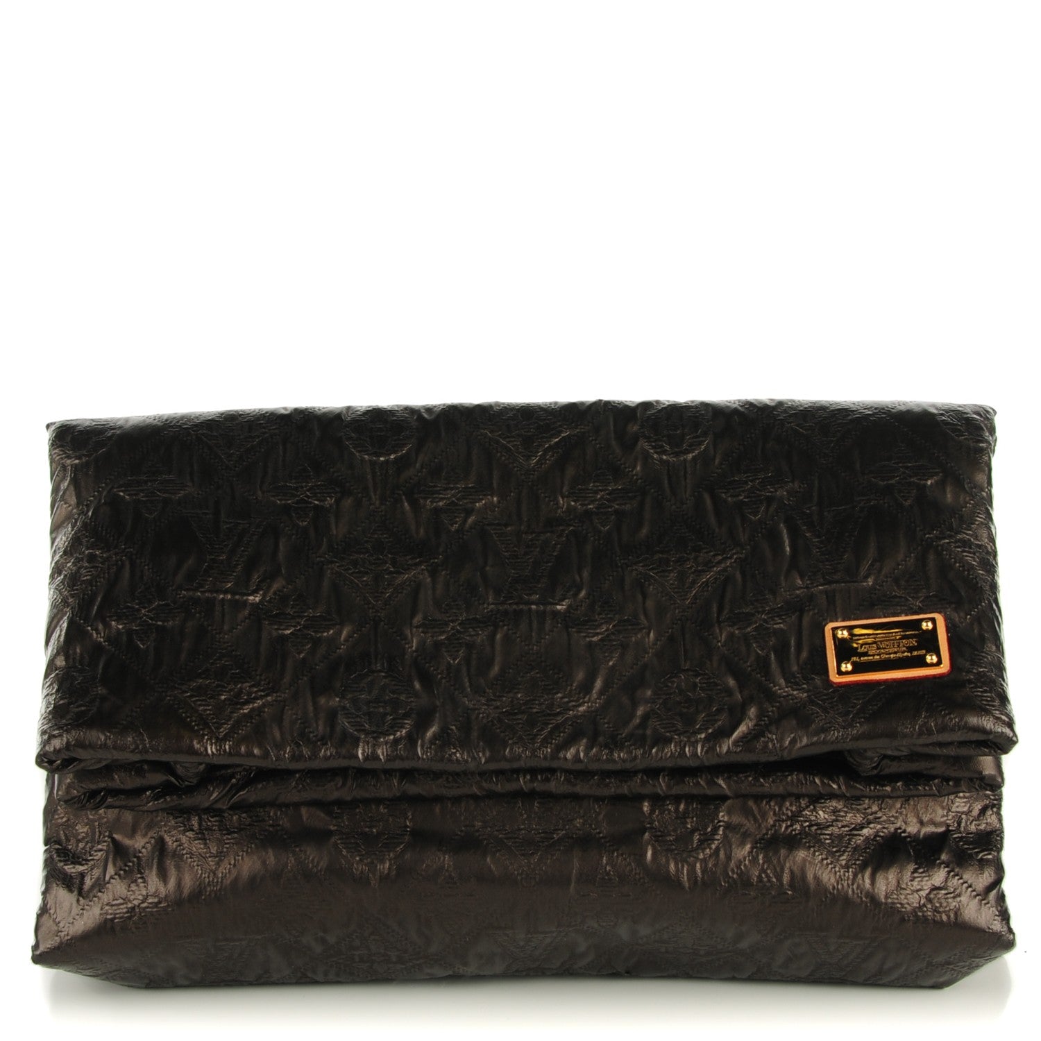 Louis Vuitton Jacquard Quilted Monogram Limelight Clutch PM Black 1 of 7