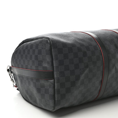 Louis Vuitton Damier Graphite Logo Keepall Bandouliere 50 Rogue 7 of 8