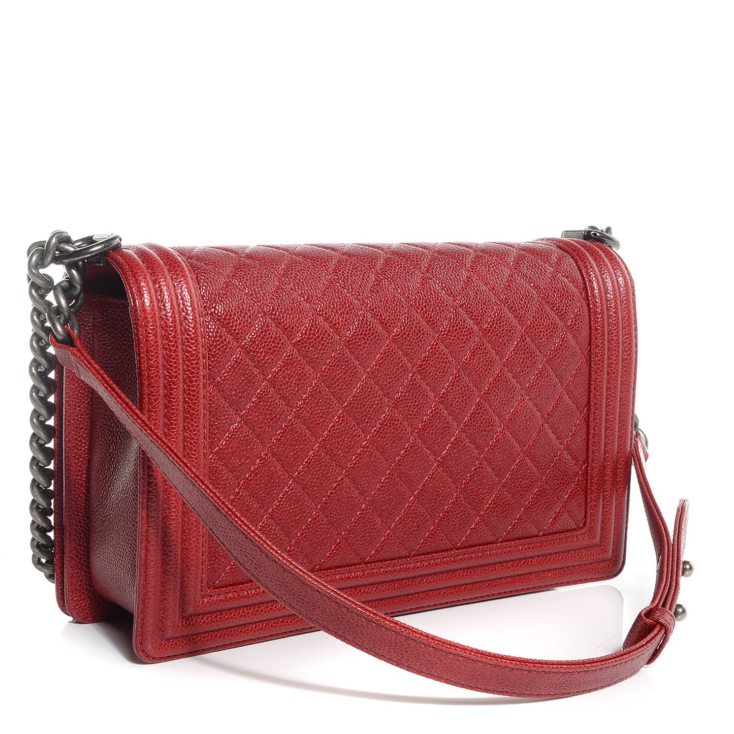 Caviar New Medium Boy Flap Red