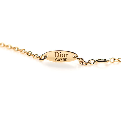 Christian Dior 18K Yellow Gold Diamond Mother of Pearl Rose Des Vents Necklace 5 of 6